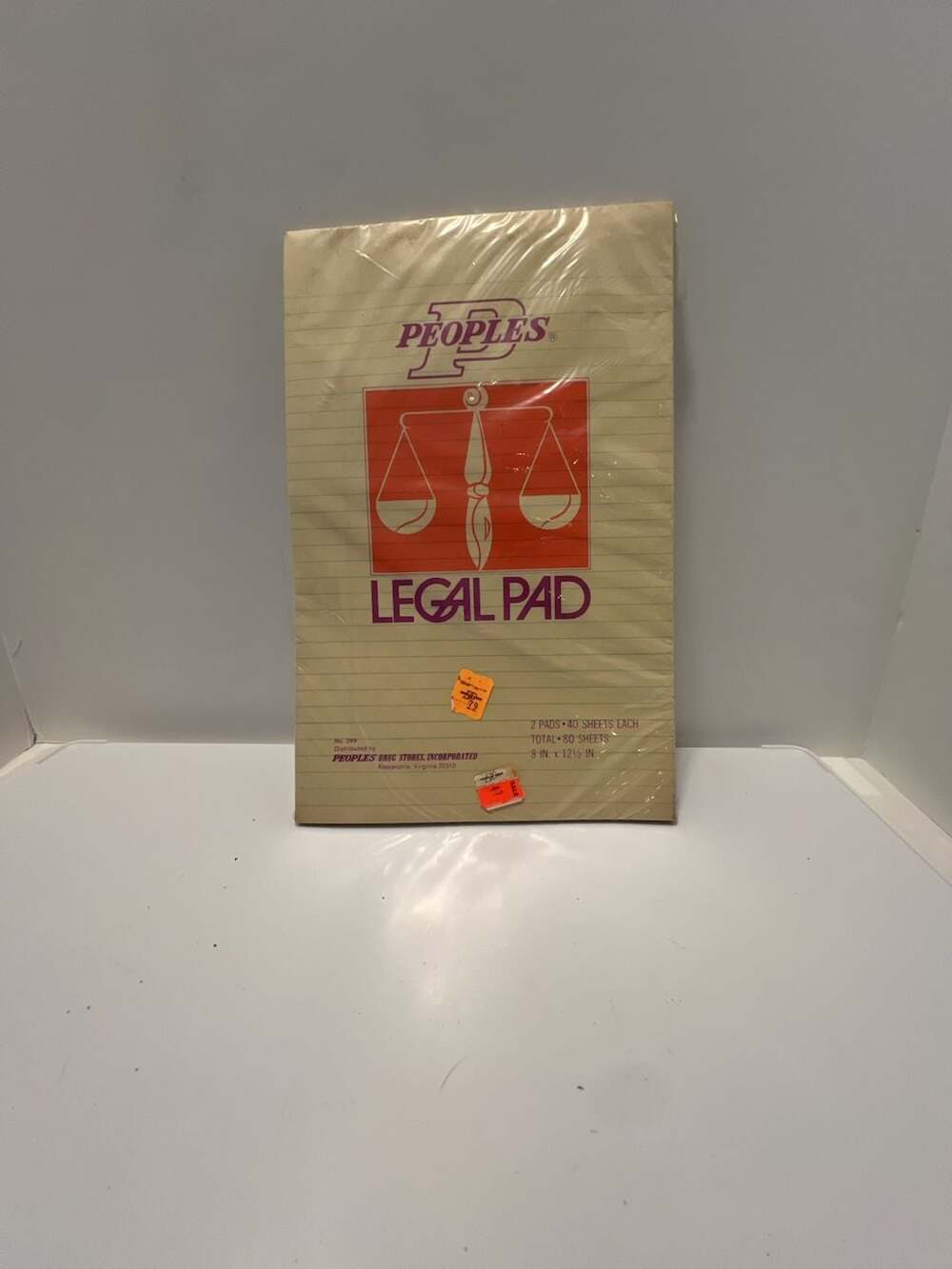 Peoples Legal Pad 8 x 12.5 New Sealed Vintage